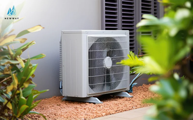 Outdoor aircon condenser unit for HVAC system