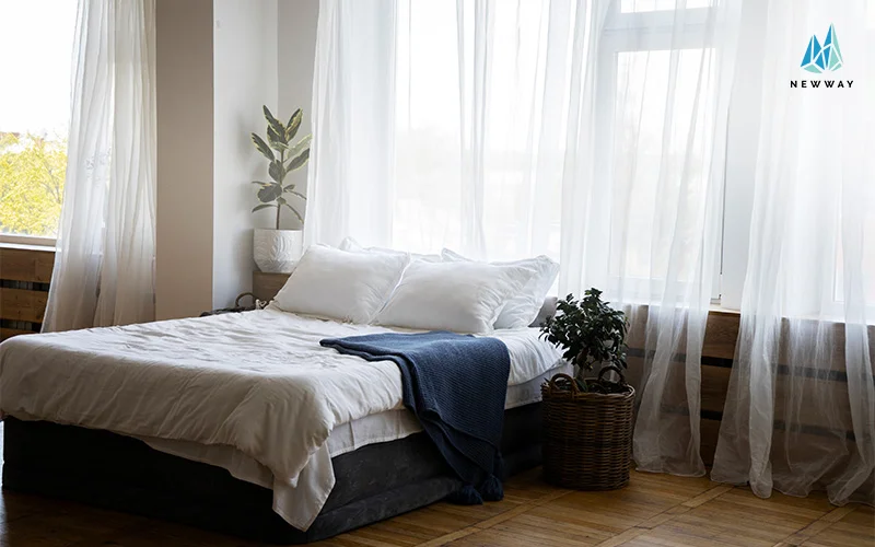 Bedroom with good indoor air quality, clear of formaldehyde