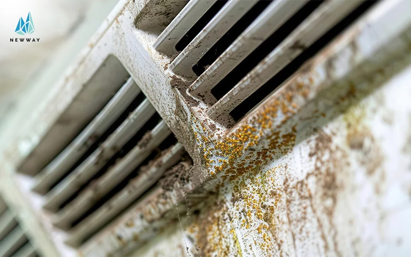 Dirty aircon which is in need of a chemical wash-f