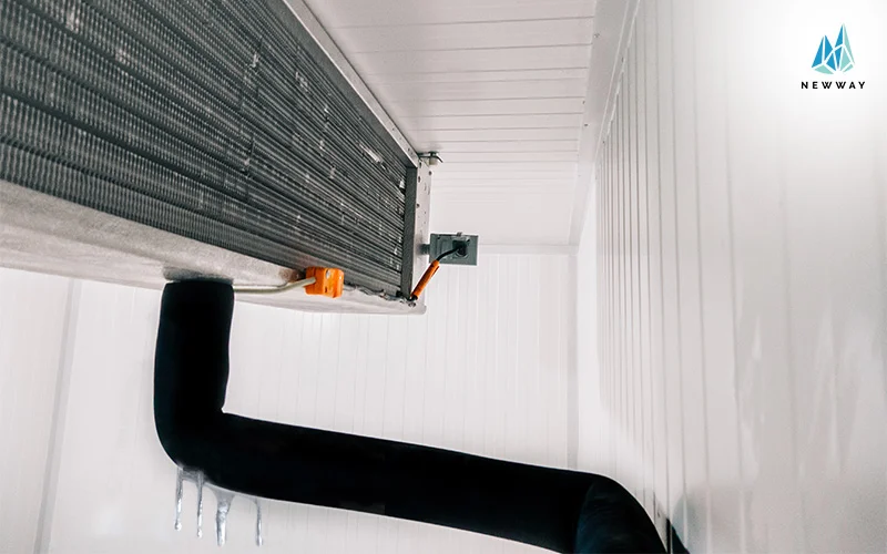 HVAC unit with condensation, stressing the need for regular maintenance