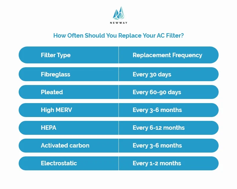 How Often Should You Replace Your AC Filter Inforgraphic