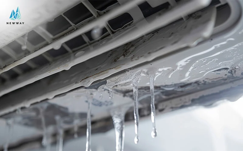 Leaking AC unit with water dripping from the vent