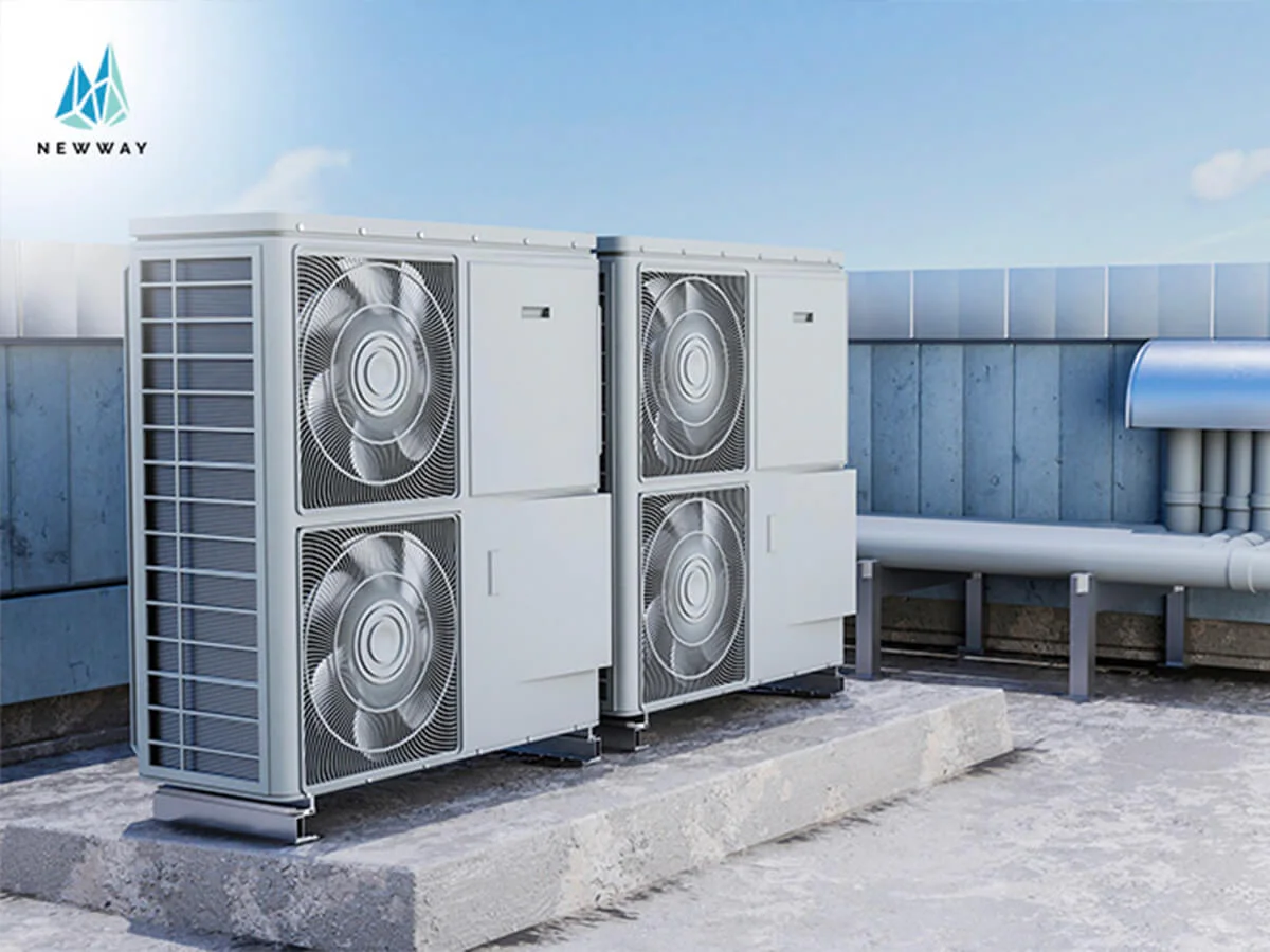 Rooftop installation of VRF air conditioning system