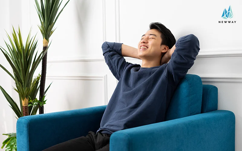A man enjoying a fresh air